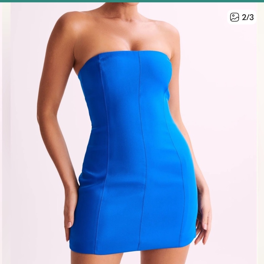 Meshki Electric Blue Mini Bodycon Dress